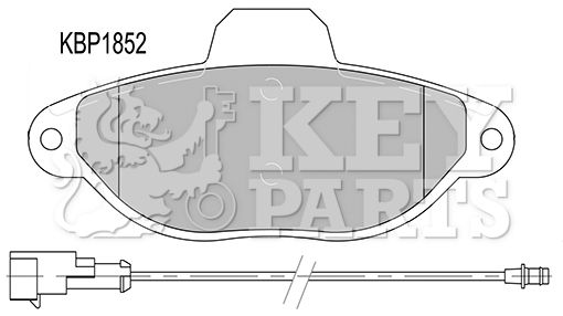 KEY PARTS Комплект тормозных колодок, дисковый тормоз KBP1852